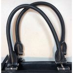 DKNY  Haircalf Fur Leather Black Satchel Bag Purse READ Photo 8