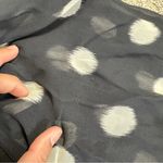 Maeve  by Anthropologie Mini Dress Sheer Polka Dot Open Back Longsleeve Black S Photo 14