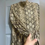 ZARA  the Andrea dress snake print long sleeve tear mini dress Photo 6