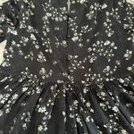 Cupcakes and Cashmere  Black Floral Longsleeve Bell Sleeve Size Extra Small XS Photo 3