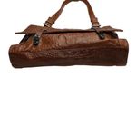 Kenneth Cole  New York Brown Croc Leather Messenger Crossbody Bag‎ Cognac Photo 8