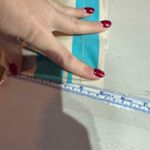 Tommy Hilfiger Womens Chino Shorts Size 8 Beige Turquoise Stripe Casual Photo 8