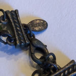 Chico's  Vintage Blue & Yellow Silver Tone Beaded Boho Necklace Photo 6