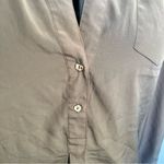 Zoa  New York Popover Blouse Tan Gray Photo 4
