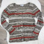 The Tog Shop Button Front Open Weave Cardigan Sweater Taupe Multi PS Brown Size undefined Photo 12