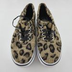 Vans  Leopard Animal Print Fuzzy Platform Ribbon Laces Size M6.0/W7.5 Photo 4