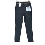 Good American NWT Good Curve Skinny Crop Jeans Womens 2 Washed Black Clean Girl Photo 5