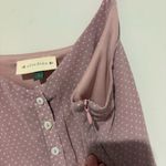 Alredine polka dot tiered babydoll dress dusty pink size large Photo 3