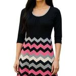 Milly of New York Sparkle Zig Zag Dress Black Size M Photo 0