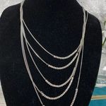 Vera Wang 🆕 Simply  Silver & Rhinestone Necklace Photo 0