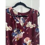 Old Navy Womens Large Burgundy Floral Sleeveless Mini Dress Dark Academia Photo 1