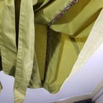 Garnet Hill Women's Small Green Solid Trench, Belted Jacket Photo 5