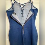 Windsor  Blue Lace-Up Mini Denim dress Size Large Photo 7