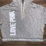 PINK - Victoria's Secret Victoria’s Secret PINK Long Sleeve “Love Pink” Cropped Hoodie Women’s Medium Photo 2