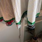 Free People Vintage  white and green baby doll dress M Photo 6