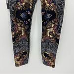 Noli Yoga Gilded Legging NWT Size Small Foiled Gold Paisley Print Photo 3