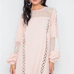 Revolve Nude Pink Crochet Trim Tunic Dress  Photo 0