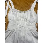 Rowa Peplum Tank Womens Small White Silk Lined Tie Preppy Wide Strap Top B61 Photo 1