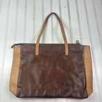 Etro Vintage Paisley Shoulder Bag with Leather Trim Brown Photo 2
