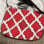 Brighton 💙💖  Holiday Holly Leaf Red Bird Canvas Crossbody Photo 3