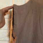 Griffin Paris oversized tunic top with belt loop Women’s Size L Large Tan Photo 4