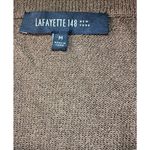 Lafayette 148 Wool Alpaca Leather Panel Sweater Quiet Luxury Brown Chic Luxe M Size M Photo 10