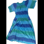 Vermont Country Store Colorful Boho MIDI Beaded Embroidered Lined Gown Medium Photo 1