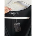 Dennis Basso Dennis By  Black Scoop Neck Short Sleeve Button Dress Womens Size 2X Photo 5