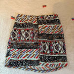 Peppermint  Patterned Skirt Size small Pockets Black White Multicolor Photo 2