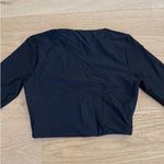 Naked Wardrobe  - Slim Fit Short Sleeve Crew Neck Crop Top in Black Photo 1