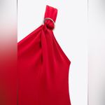 ZARA NWT Red Cross Strap Bodysuit with Silver Ring Hardware Photo 4