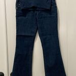Indigo Blue maternity boot cut jeans size 28x27 petite S dark wash blue EUC Photo 3