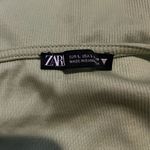 ZARA Light Green Ruched Crop Top Photo 2