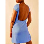 Free People  Rosalia Low Back Mini Dress Coverup Blue Iris S Photo 1