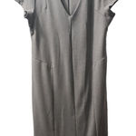 Ny Collection  Sheath Dress V-Neck Career Casual Gray Dress Size L‎ Photo 0