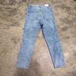EXPRESS  super high rise distressed ripped mom jean Photo 2