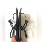 Prada Black Patent leather bow tie logo embellished T strap flat sandals EU 39.5 Photo 5