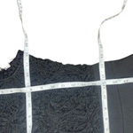 Lady Style Women's Black Faux Feather Lace Fit & Flare Back Zip Dress Sexy Sz M Size M Photo 5