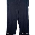 Soma  Black Pink Polka Dot Wide leg Capri Pajama Pants Small Photo 0