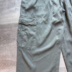 American Eagle  Cargo Wide Legs Mid Rise Pants Size 6 Olive Green Photo 4