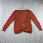 Akira  Sweater Women Small V Neck Front Knot Long‎ Sleeve Boho Coquette Chic Photo 0