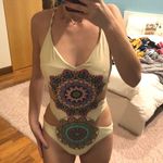 Red Carter Cut Out Swimsuit Photo 0