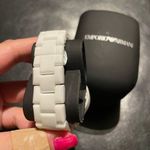 Emporio Armani NWOT Ceramic Vintage Chronograph White Dial Watch AR1403 MRP $545 Designer Luxury Photo 10