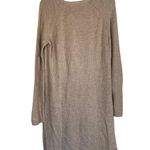 Anthropologie Moth Tunic Sweater Dress Top Oatmeal Size Medium Comfy Boho Photo 3