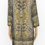 Fig and Flowers Floral Tunic Sz M Gold Size M Photo 0