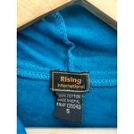 Rising International Womens Artsy Unique Full Zip Jacket Size S Boho Hippie Blue Photo 3