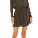 Rails  Jasmine Olive Speckled Mini Dress Split Neck Women’s Size Small Smocked Photo 0