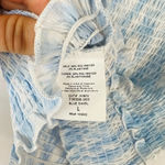 Lush Clothing LUSH Blue Swirl Short Sleeve Smocked Top Size L Photo 8