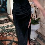 Bardot  Strapless Black Dress with High Slit Photo 1