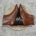 Talbots Dakota Ankle Boots Leather Block Heels Almond Toe Classic in Brown 9 Photo 7